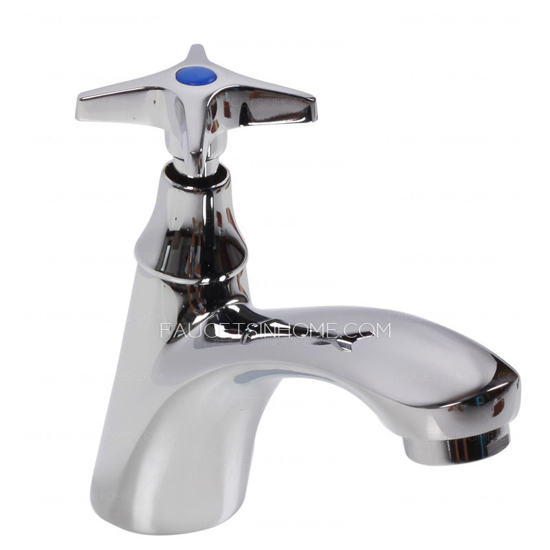 Simple One Handle Chrome Single Hole Bathroom Faucets