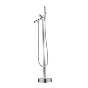 Good Floor Standing Chrome Brass Bathtub Water Faucet