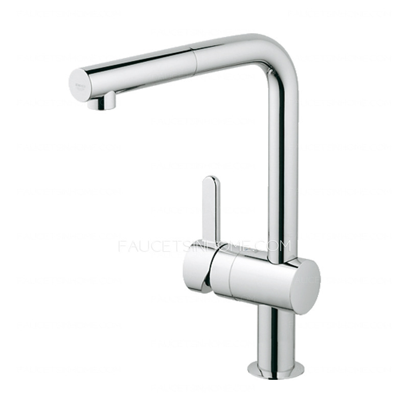 Best L Shaped Brass Chrome Single Hole Kitchen Faucet