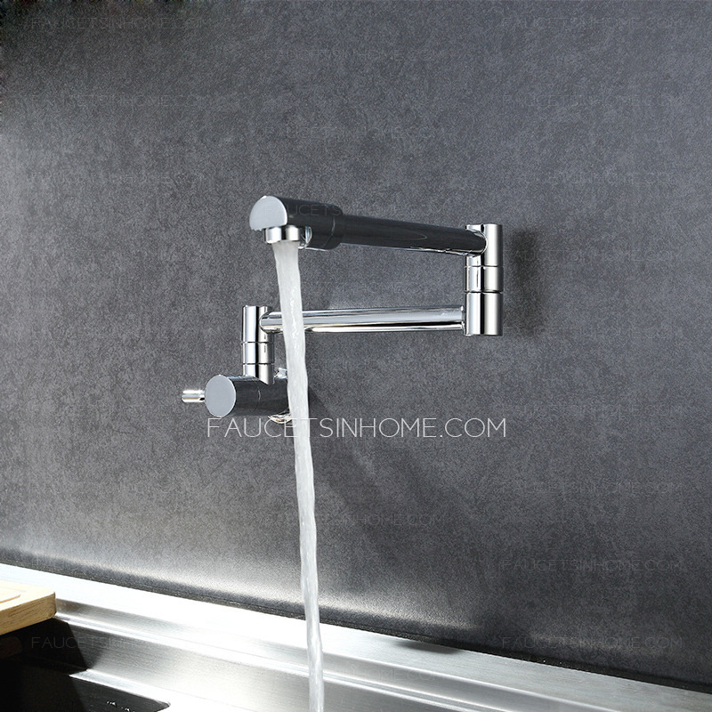 Simple Wall Mount Pot Filler Faucet One Hole