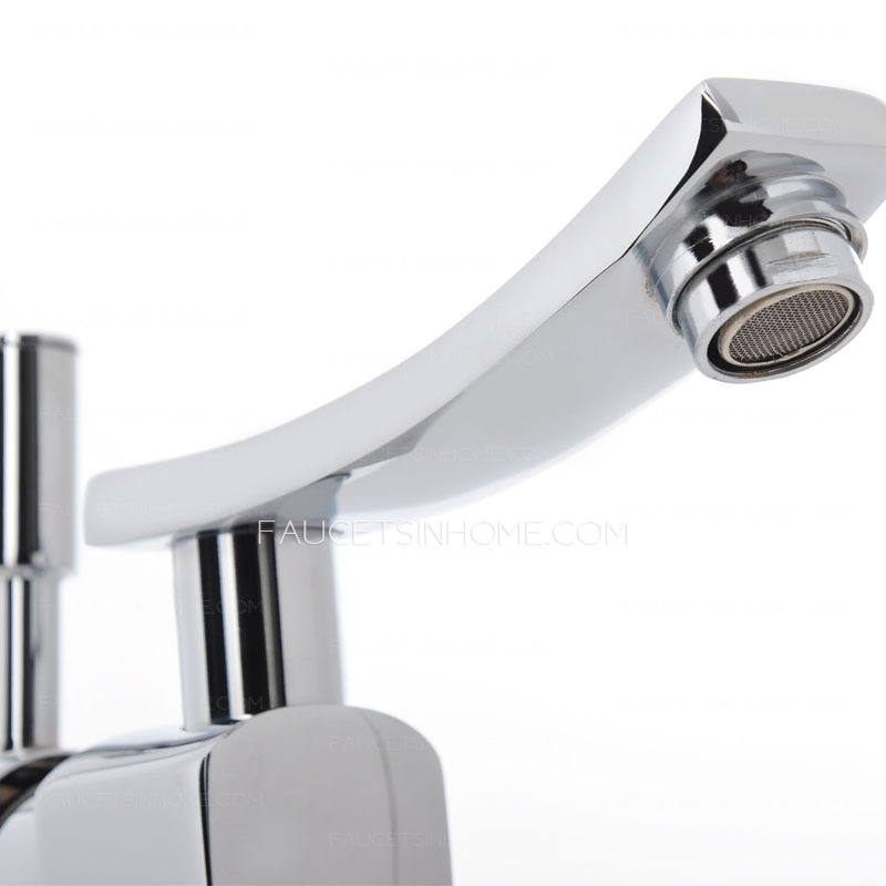 Designer One Handle Chrome Modern Bathroom Faucet