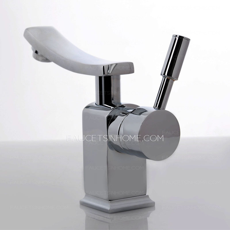 Designer One Handle Chrome Modern Bathroom Faucet