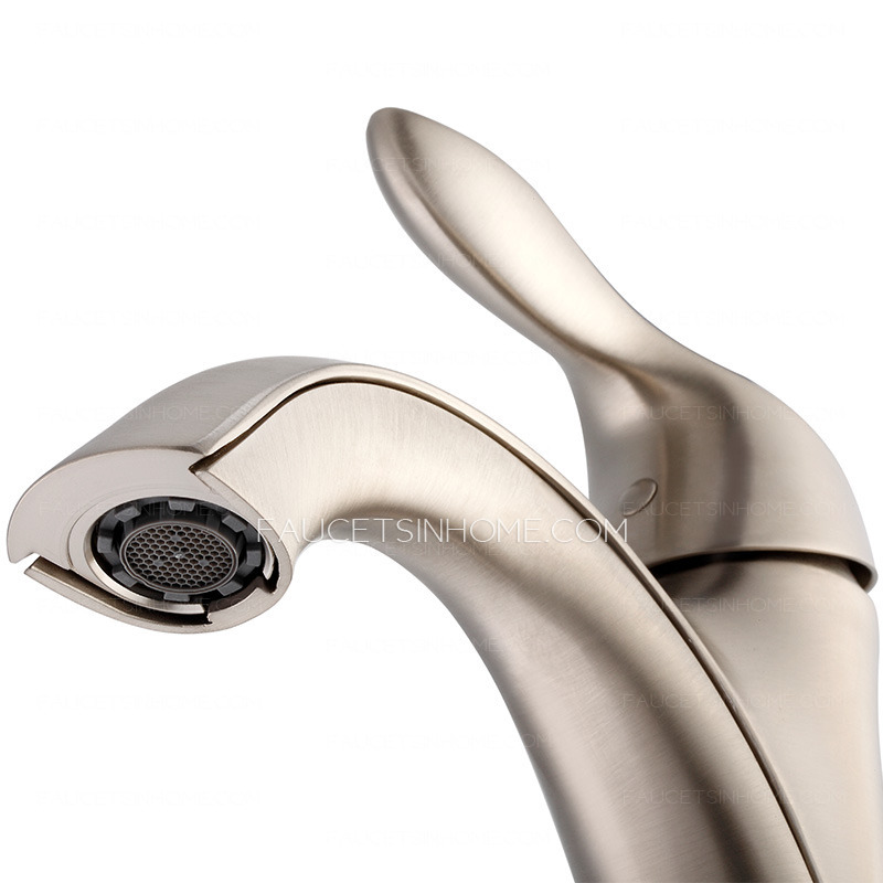 High End Brass Nickel Brushed Modern Bathroom Faucet