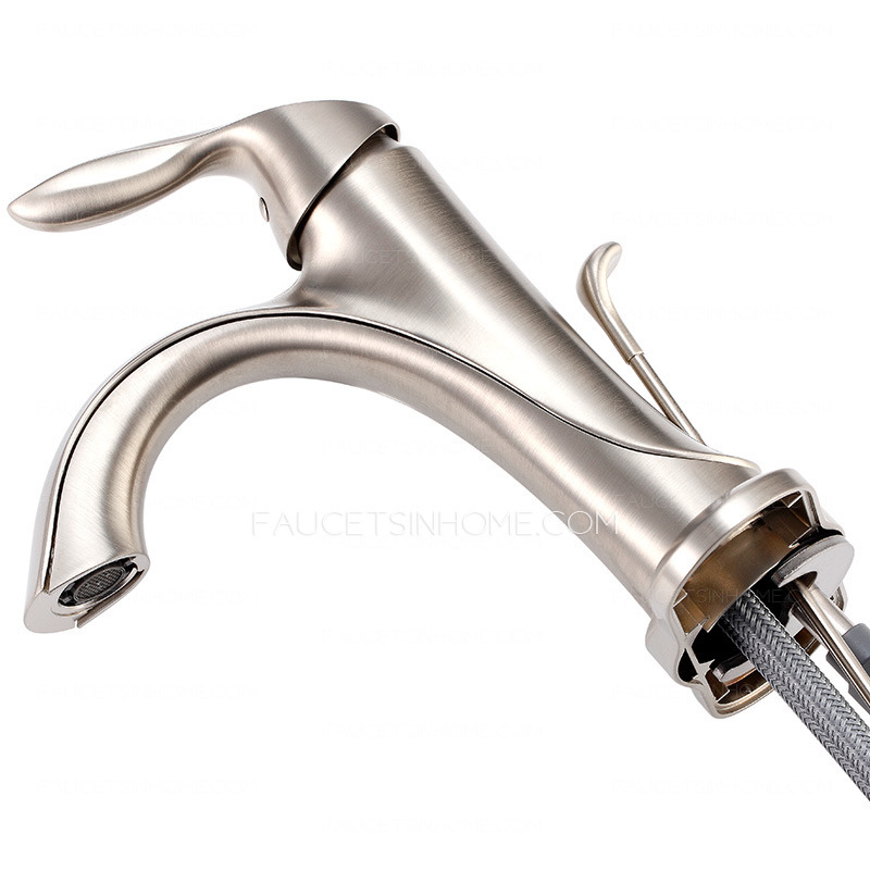 High End Brass Nickel Brushed Modern Bathroom Faucet