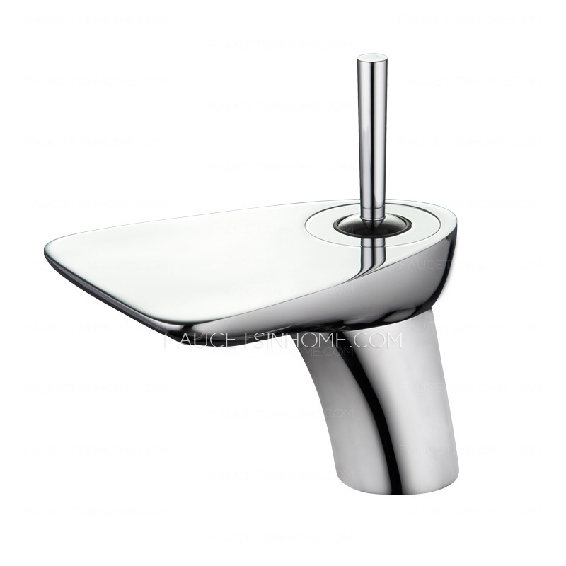 Waterfall Faucet For Vessel Sink Thicken One Handle