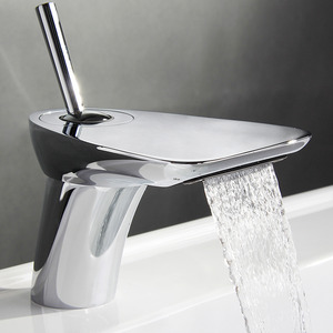 Waterfall Faucet For Vessel Sink Thicken One Handle