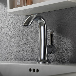 Best One Handle Vessel Goose Neck Shaped Single Faucet Bathroom