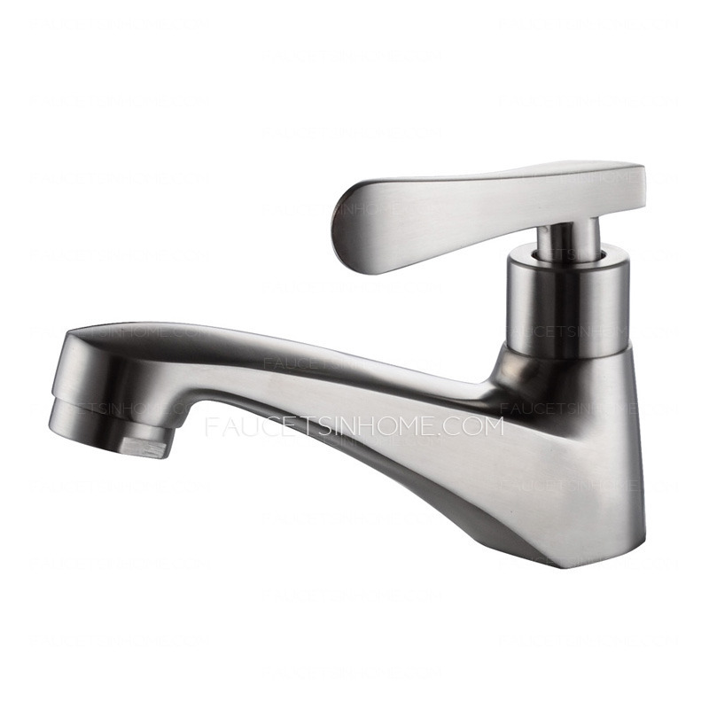 Modern Stainless Steel Nickel Brushed Bathroom Faucet Single Hole