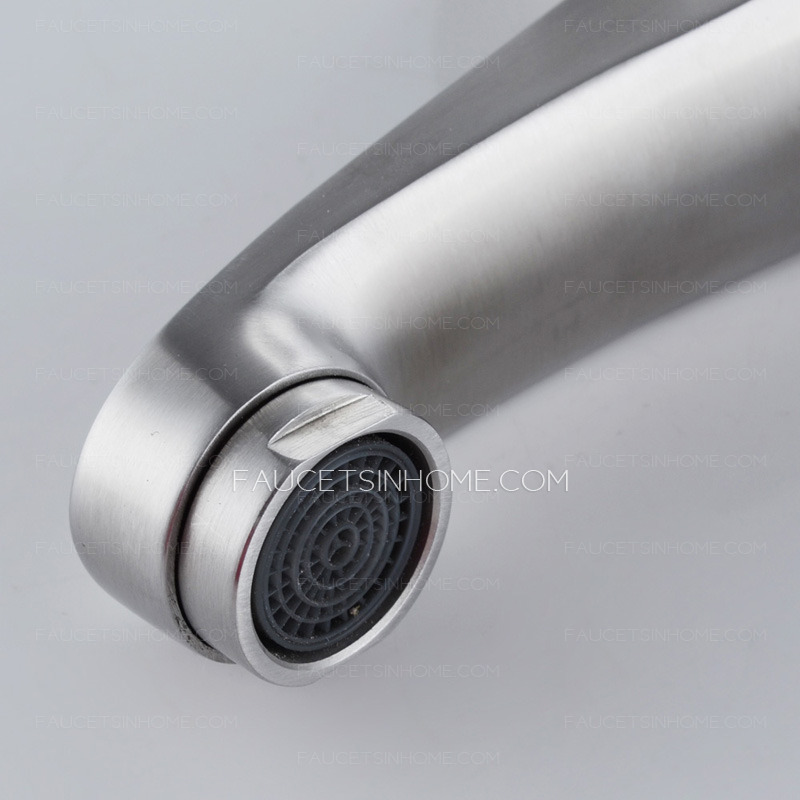 Modern Stainless Steel Nickel Brushed Bathroom Faucet Single Hole