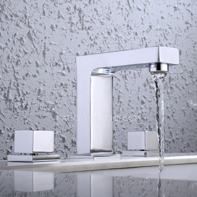 Good Widespread Three Holes Modern Bathroom Faucet