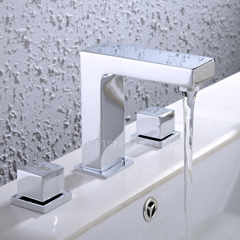 Good Widespread Three Holes Modern Bathroom Faucet