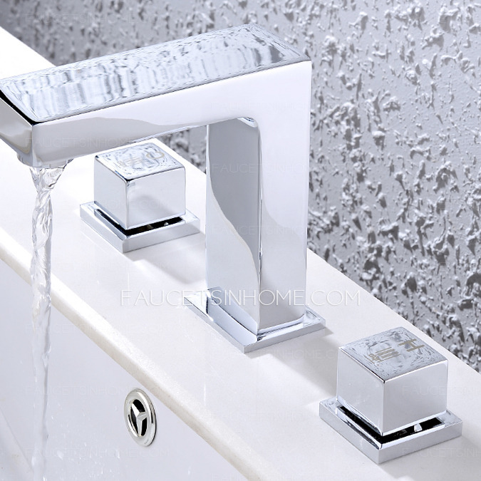 Good Widespread Three Holes Modern Bathroom Faucet