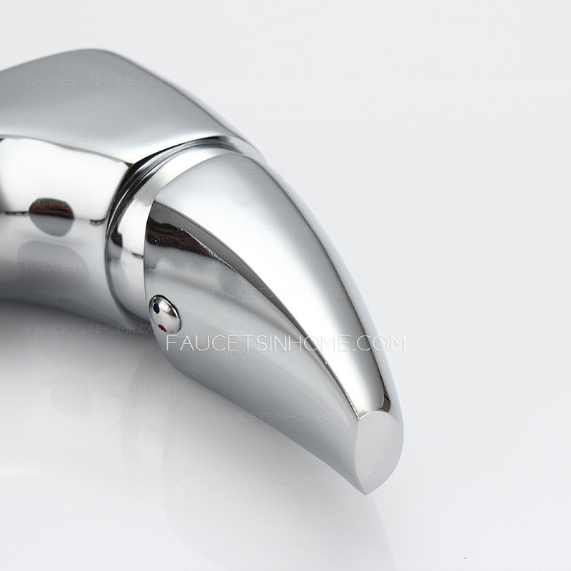 Designer Chrome One Handle Brass Bathroom Faucets