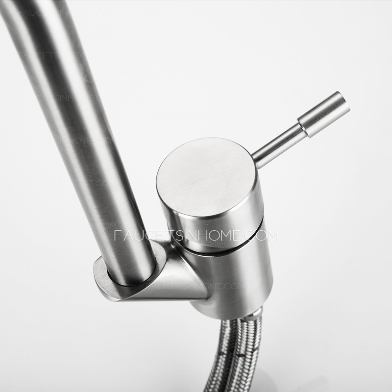Good Rotatable Stainless Steel Kitchen Faucet Goose Neck Shaped
