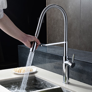 Rotatable One Handle Chrome High End Kitchen Faucets