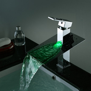 High End Brass Color Change Led Water Faucet For Bathroom