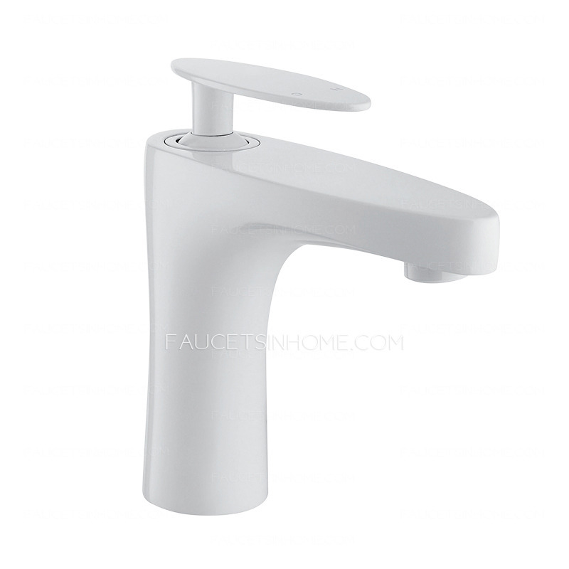 Modern Wall Mount White Painting Bathroom Faucet Sale