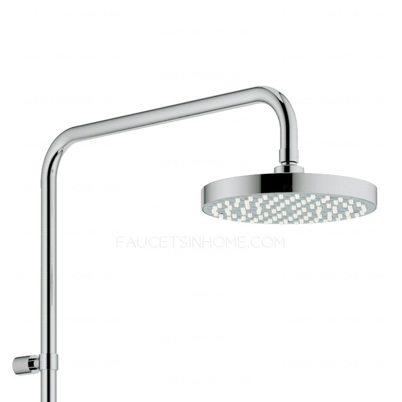 Modern Wall Mount Brass 8 Inch Diameter Top Shower Faucet System