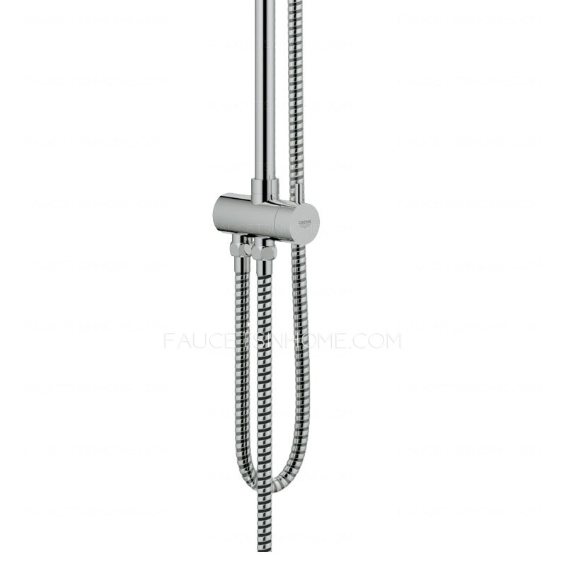 Modern Wall Mount Brass 8 Inch Diameter Top Shower Faucet System