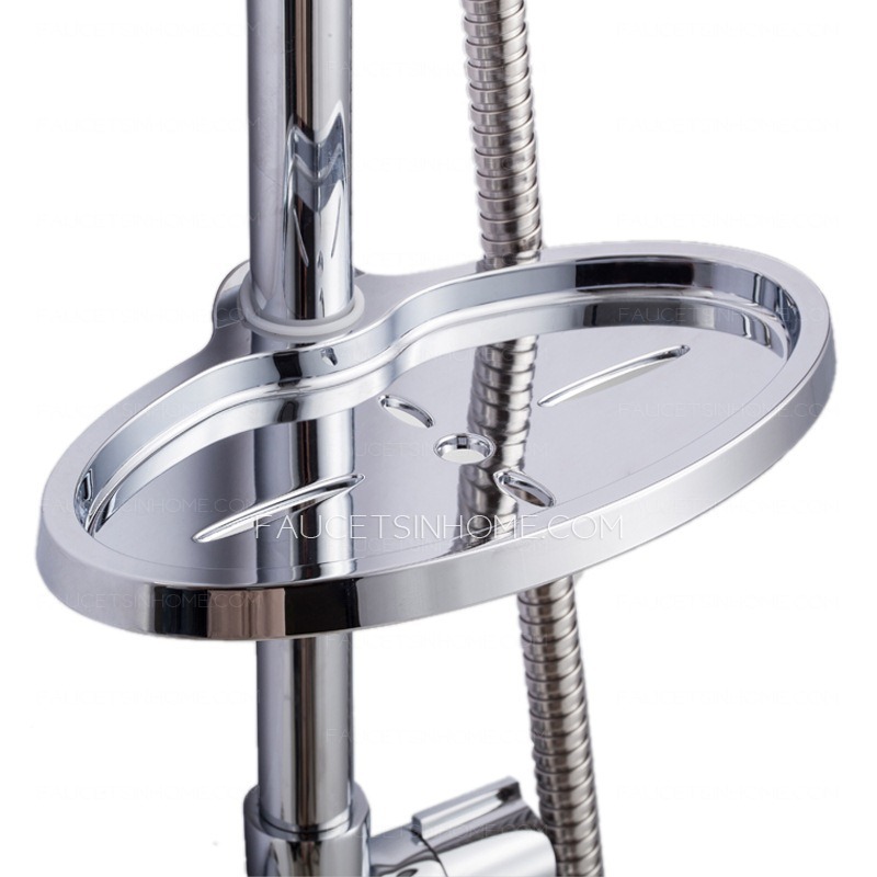 Modern Chrome Exposed Shower Faucets System ABS Top Shower
