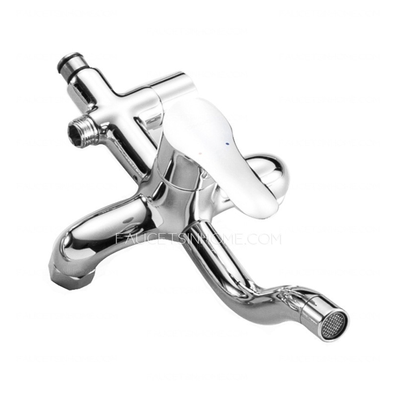 Modern Chrome Exposed Shower Faucets System ABS Top Shower