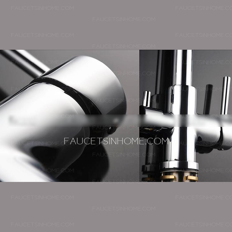 Designer Rotatable Pullout Kitchen Faucet Chrome Stainless steel