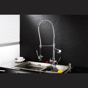 Designer Rotatable Pullout Kitchen Faucet Chrome Stainless steel