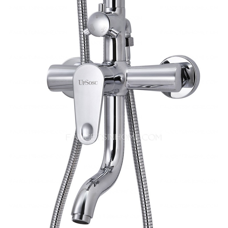 Rotatable 360 Degrees Brass Shower Faucet Chrome Designer Roman Shades