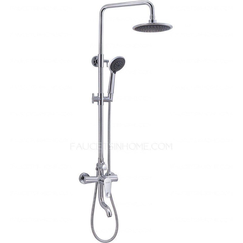 Rotatable 360 Degrees Brass Shower Faucet Chrome Designer Roman Shades