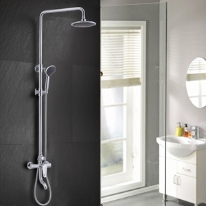 Rotatable 360 Degrees Brass Shower Faucet Chrome Designer Roman Shades