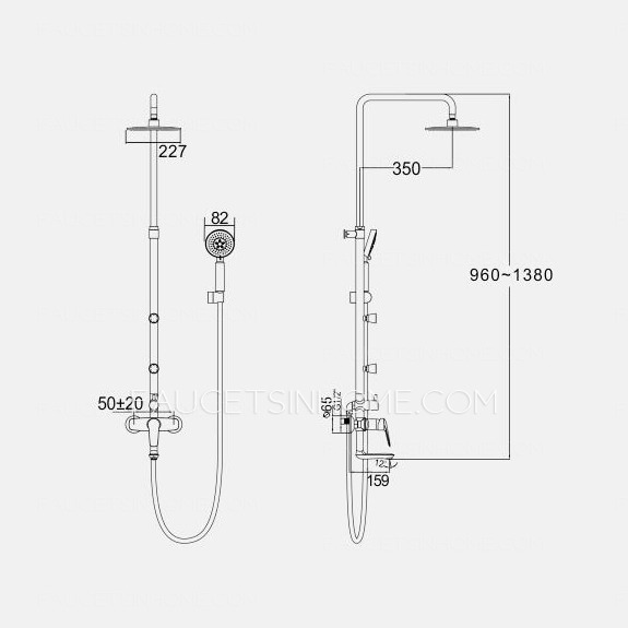 Quality Three-Type Adjustable Chrome Brass Best Outdoor Showers