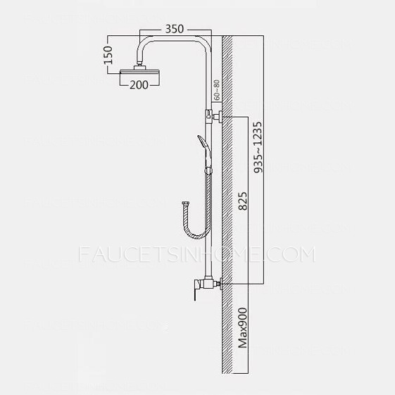 Good Quality Square Shaped Chrome Best Shower Faucet