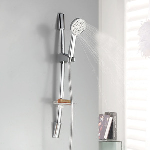 Adjustable Wall Mount Simple Outdoor Shower Stainless Steel