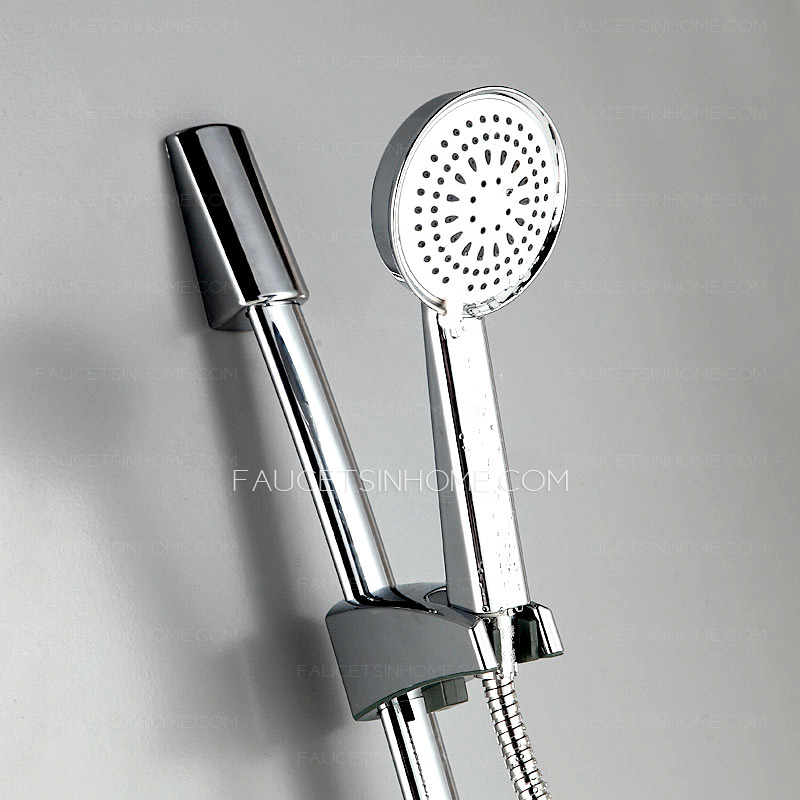 Simple Chrome Stainless Steel Lifting Shower Fixture