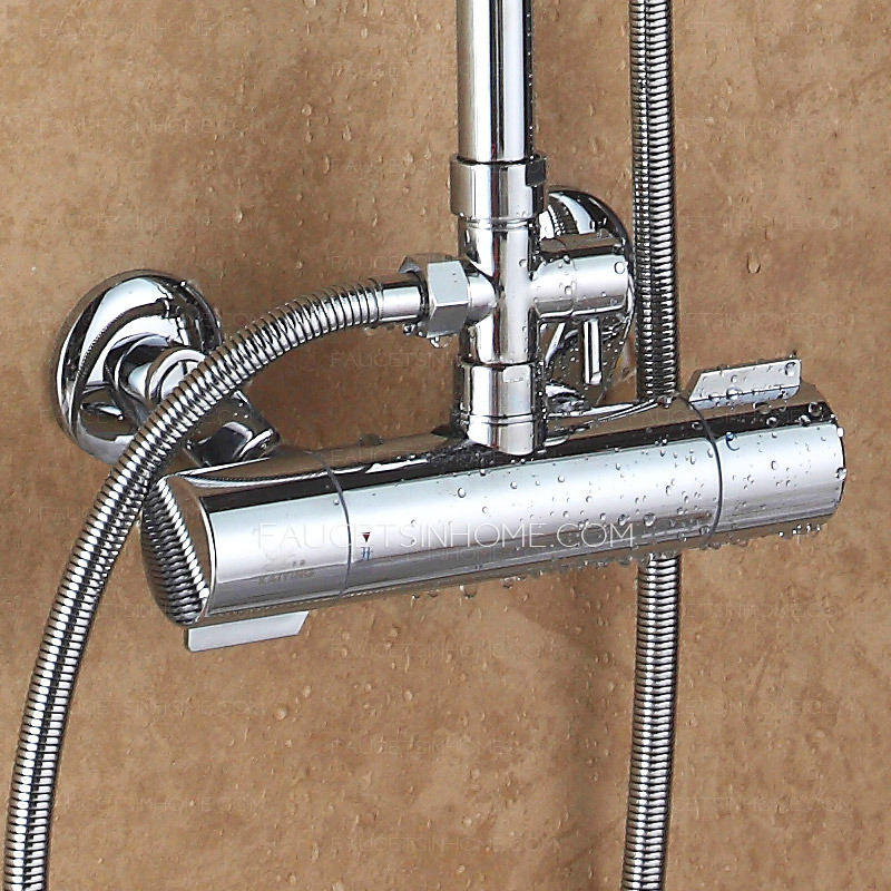 Good Wall Mount Circle Shaped Top Shower Faucet Install