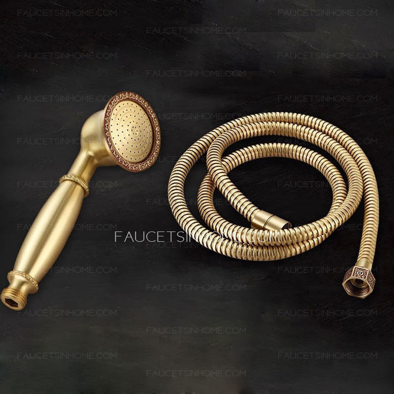 Antique Telephone Shaped Polished Brass Simple Shower Faucet