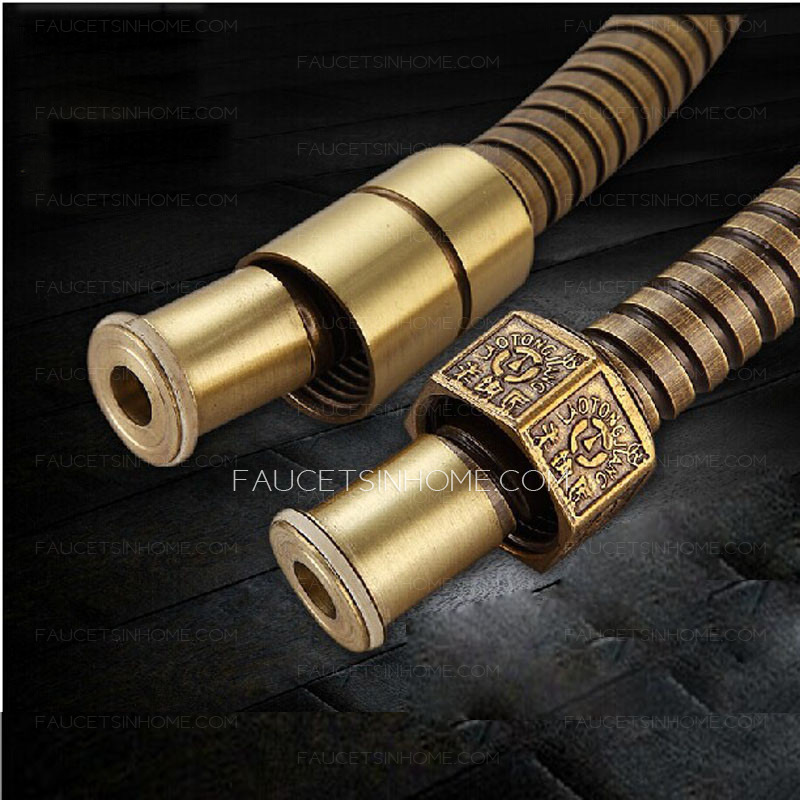 Antique Telephone Shaped Polished Brass Simple Shower Faucet