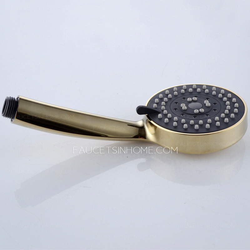 Simple Polished Brass Wall Mount Shower Fixture For Bathroom