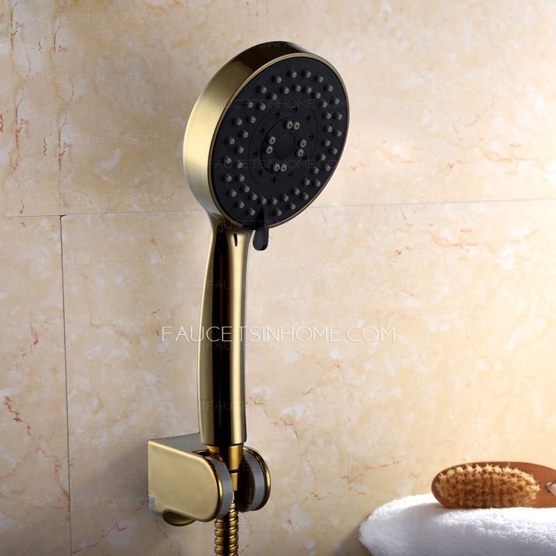 Simple Polished Brass Wall Mount Shower Fixture For Bathroom