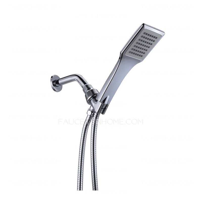 Simple Brass Chrome Wall Mounted Hand Shower Faucet