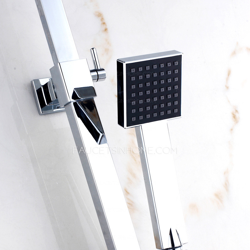 Good Quality Brass Chrome Square Shaped Shower Fixture For Bathroom
