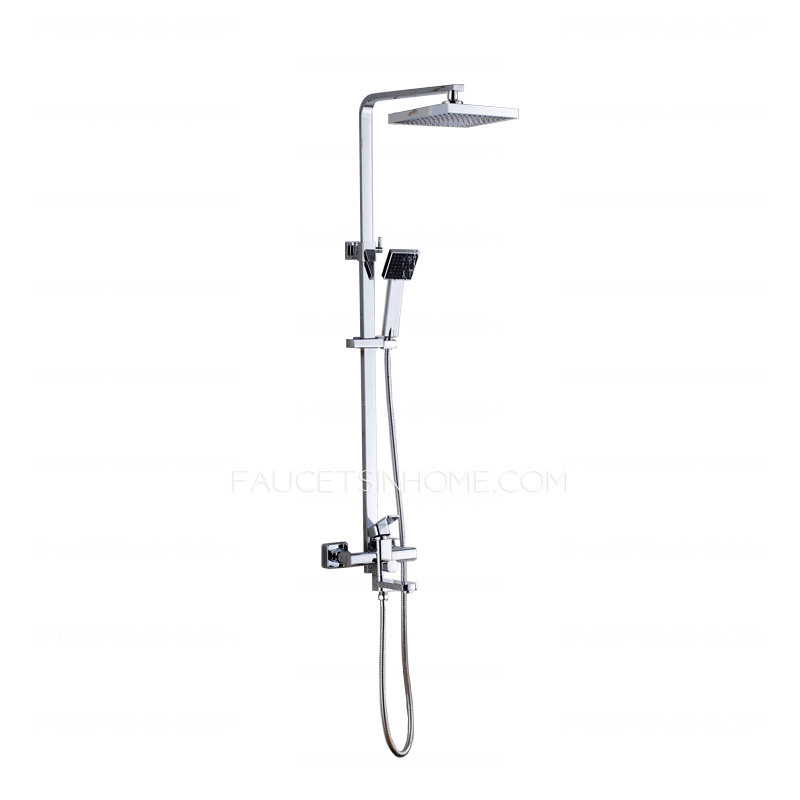 Good Quality Brass Chrome Square Shaped Shower Fixture For Bathroom