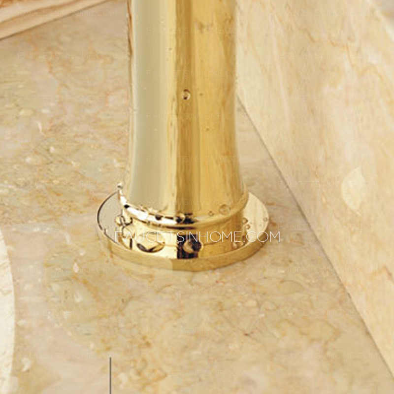 Luxury Polished Brass Single Hole Bathroom Sink Faucets