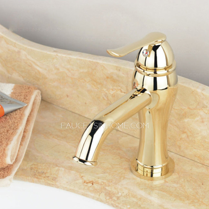 Luxury Polished Brass Modern Bathroom Sink Faucet