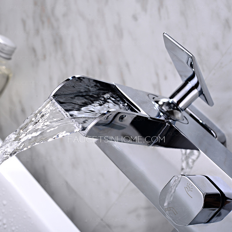 Designer Chrome Wall Mount Bathtub Faucet Waterfall 