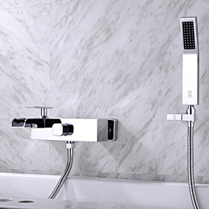 Designer Chrome Wall Mount Bathtub Faucet Waterfall 