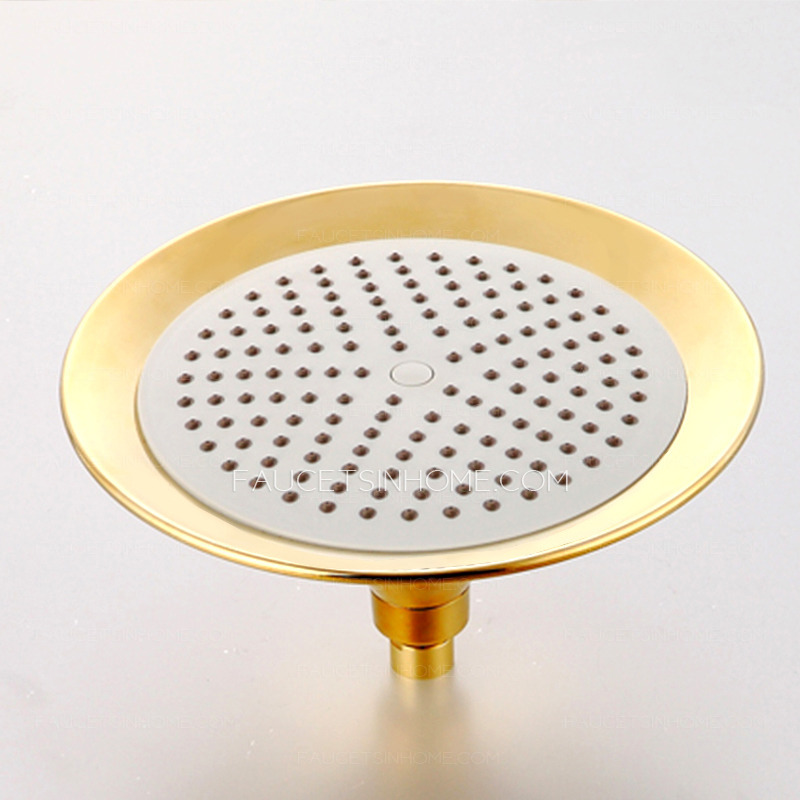 Luxury Gold Polished Brass Wall Mounted Outdoor Shower Hardware