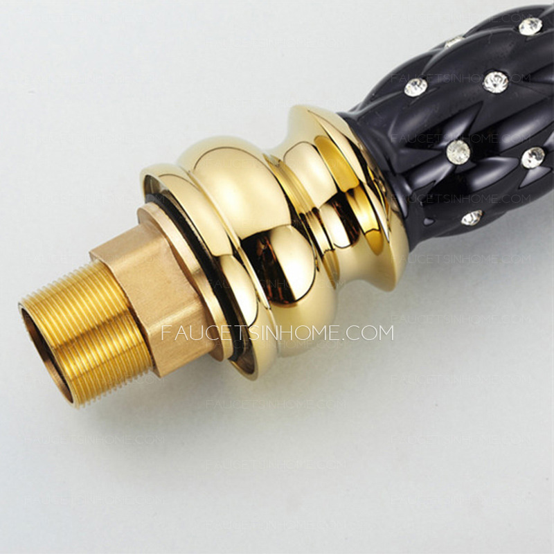 Antique Diamond-Studded Painting High End Bathroom Faucet