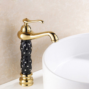 Antique Diamond-Studded Painting High End Bathroom Faucet