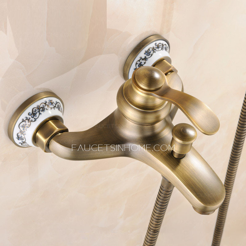 European Style Antique Bronze Bathtub Shower Faucet